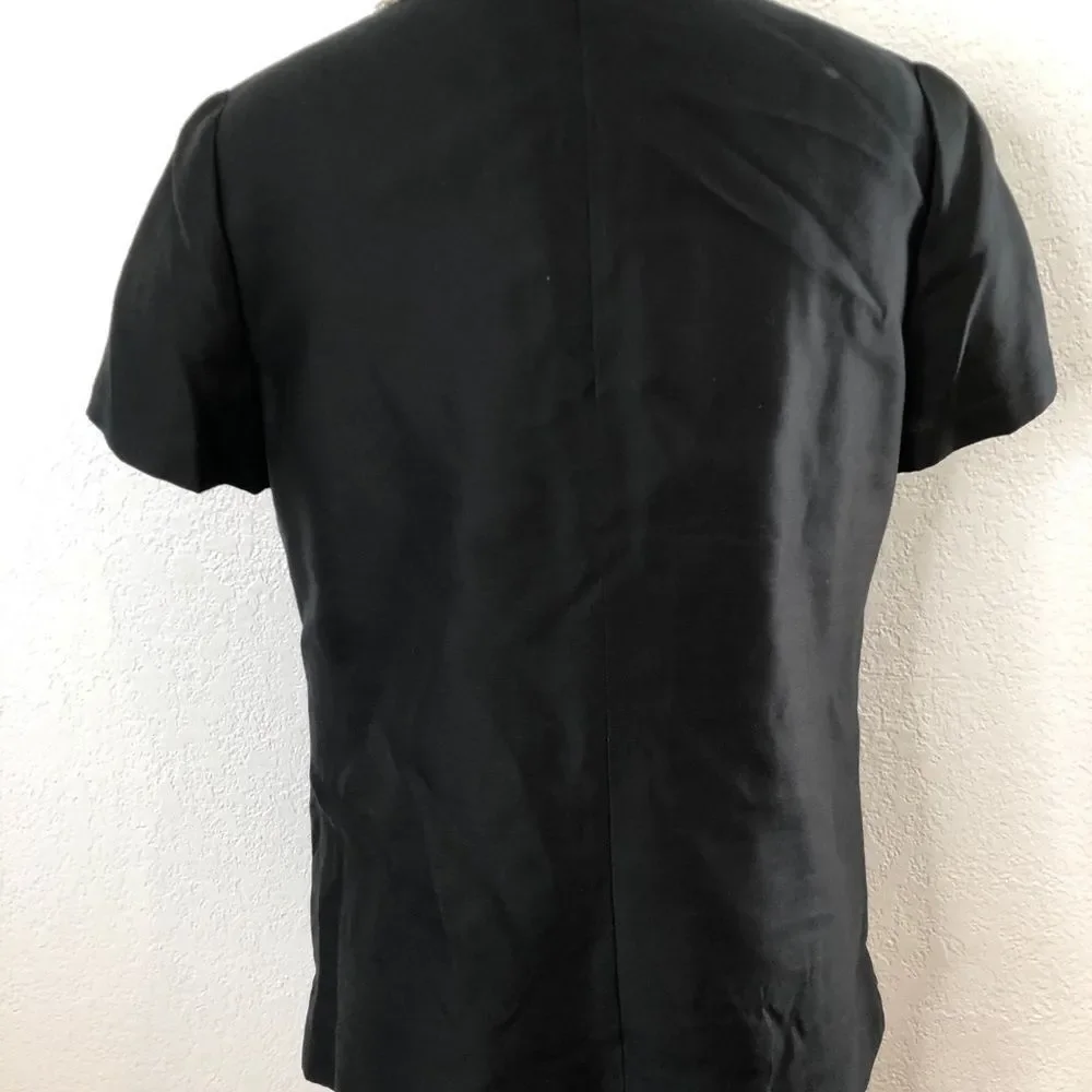 Tory Burch black embellished silk top 6